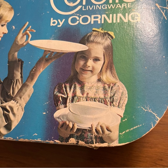 Corelle Snowflake Blue 4 Coffee Cups in Original Box NOS Mid Century USA - Picture 14 of 15